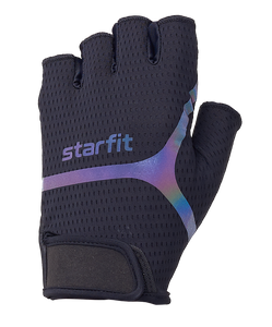 Перчатки для фитнеса WG-103, черный/светоотражающий M Starfit УТ-00020812