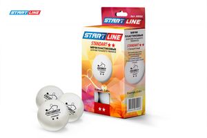 Мячи Start line Standart 2* New (6 шт, бел.) 8332