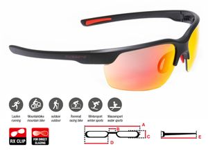 Очки SWISSEYE Wire black matt / red - smoke BR Revo SWISSEYE FSW12961