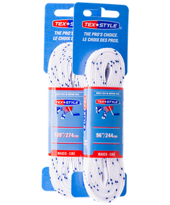 Шнурки для коньков с пропиткой W915, пара, 2,44 м, белые Tex Style УТ-00007773