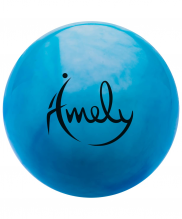 Мяч для художественной гимнастики Amely AGB-301 19 см синий/белый УТ-00019937