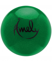 Мяч для художественной гимнастики Amely AGB-303 15 см зеленый с насыщенными блестками УТ-00019942