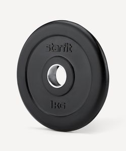 Диск обрезиненный STARFIT Core BB-202 d=26 мм, стальная втулка, черный, 1 кг Starfit УТ-00018803