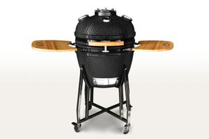 Керамический гриль-барбекю с окошком 22 дюйма (черный) (57см) Start Grill SKL22B