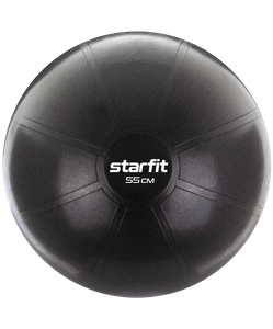 Фитбол высокой плотности STARFIT Pro GB-107 антивзрыв, 1100 гр, черный, 55 см Starfit УТ-00018977