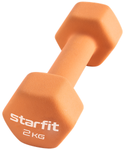 Гантель неопреновая Core DB-201 оранжевый пастельный, 2 кг Starfit УТ-00018831