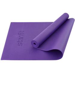 Коврик для йоги и фитнеса FM-101, PVC, 173x61x0,4 см, фиолетовый Starfit УТ-00018899