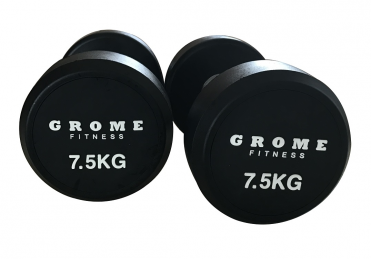 Профессиональный гантельный ряд GROME 27,5-50 кг (10 пар с шагом 2,5 кг) DB 145