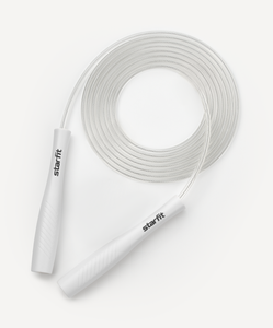 Скакалка RP-501 ПВХ, с пластиковыми ручками, 3 м, белый Starfit ЦБ-00004399