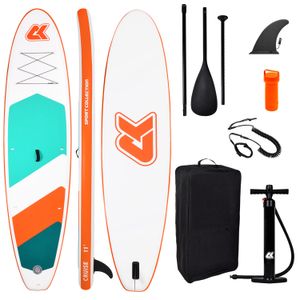 Надувная SUP-доска Сапборд (SUP board) CK-11 WHITE/ORANGE - CK-11 WHITE/ORANGE