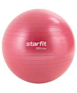 БЕЗ УПАКОВКИ Фитбол STARFIT GB-111 антивзрыв, 900 гр, малиновый, 55 см STARFIT ЦБ-00003035