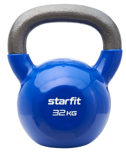 Гиря виниловая DB-401, 32 кг, темно-синий Starfit УТ-00018841