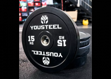 Диск Yousteel EVO каучуковый 15 кг 50 мм чёрный