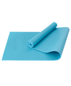 Коврик для йоги и фитнеса FM-101, PVC, 183x61x0,6 см, синий пастель Starfit ЦБ-00001688