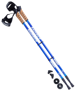 Палки для скандинавской ходьбы Rainbow, 77-135 см, 2-секционные, синий/голубой Berger УТ-00010968