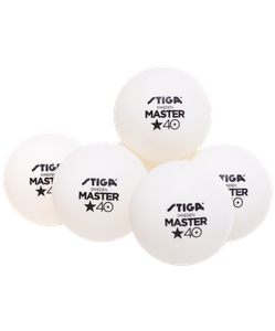 Мяч для настольного тенниса Master ABS 1*, белый, 6 шт. Stiga УТ-00013778