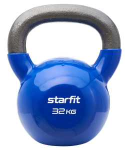 УЦЕНКА Гиря виниловая STARFIT DB-401, 32 кг, темно-синий