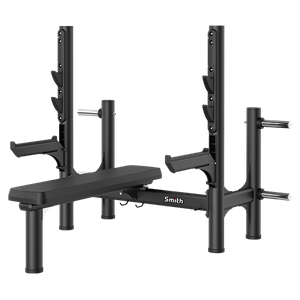 Олимпийская горизонтальная скамья для жима (со страховочными опорами) Smith RE6004 SMITH RE6004