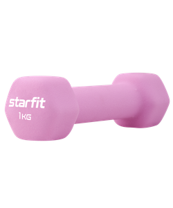 Гантель неопреновая DB-201 1 кг, розовый пастельный Starfit ЦБ-00001426