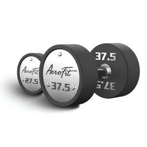 AeroFit AFPUDB27.5-37 набор полиуретановых гантелей, 27,5-37,5 кг, 5 пар, шаг 2,5 кг