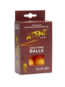 Мячи для настольного тенниса Atemi 1* оранж., 6 шт. ATEMI 00000105894