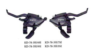 (УЦЕНКА) Шифтеры 3+8 ск. с торм. ручками под 3 пальца, ал. (ЦАРАПИНЫ) КИТАЙСКИЕ ПРОИЗВОДИТЕЛИ ZTB19529-R