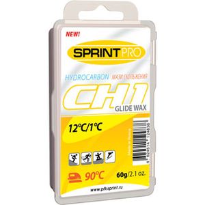 Парафин (мазь скольжения)  PRO СН1 (+12 -1 °C) 60 гр. желтая SPRINT Мазь скольжения (парафин) SPRINT PRO СН1 (+12 -1 °C) 60 гр. желтая