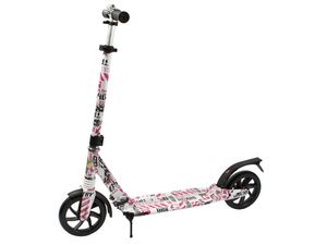 Самокат OLIMP SKL-03c, ал., колёса 200 мм, белый с надписями OLIMP SO00302