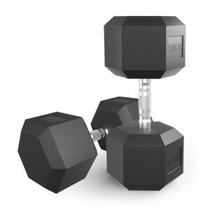 Гантель гексагональная UNIX Fit обрезиненная 37,5 кг, 2 шт. UNIX Fit™ DBHEX37_5x2