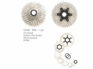 Кассета CSMS0 TAW, 10 ск. дискр. 11-36Т хром SUNRACE ZTB12666