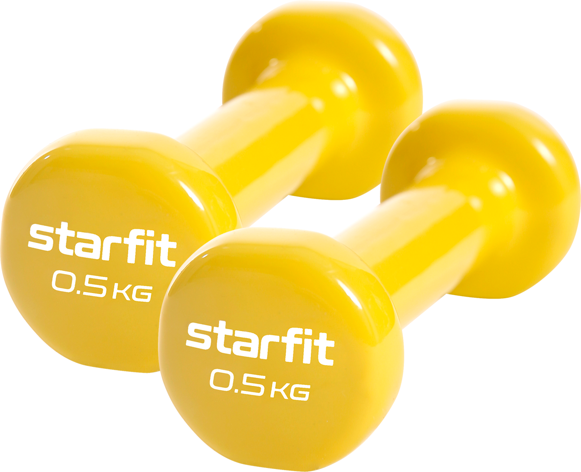 Starfit DB-101. Гантель виниловая Starfit DB-101 0,5 кг, желтый. Гантель цельнолитая Starfit DB-102 0.5 кг желтая. Гантель цельнолитая Starfit DB-101 0.5 кг розовая.