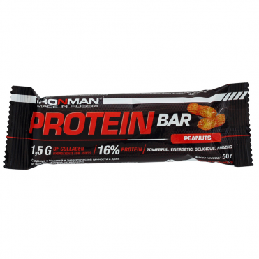 Батончик Ironman Protein Bar с коллагеном 50 гр. орех (667) 339287