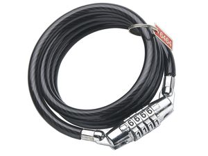 Замок тросовый 6х1000мм с кодом 4 зн. ТАЙВАНЬСКИЕ ПРОИЗВОДИТЕЛИ NTB17095