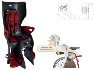 Сидение заднее BELLELLI Summer Relax B-fix, серый/крас. BELLELLI NBE80246