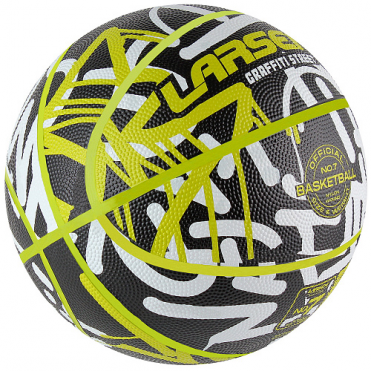 Мяч баскетбольный Larsen RB7 Graffiti Street Black/White/Lime Larsen 370290