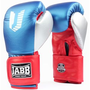 Перчатки бокс.(иск.кожа) Jabb JE-4081/US Ring синий/красный/серебро 8ун. Jabb 365667
