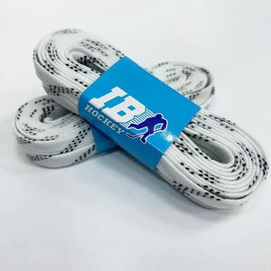 Шнурки для коньков IB Hockey с пропиткой, HLIB305WH, полиэстер, 305см, белый 305см IB Hockey HLIB305WH