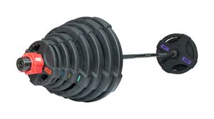 Штанга олимпийская 180 кг (диски с двумя хватами, черный гриф) Original FitTools FT-2HGSET-180-BLACK