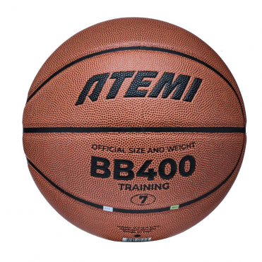 Мяч баскетбольный Atemi, р. 7, синтетическая кожа ПУ, 8 панелей, BB400N, окруж 75-78, клееный ATEMI 00-00009823