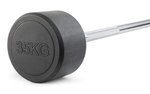 Штанга неразборная обрезиненная 35 кг. Прямой гриф. VictoryFit VF-DX4350