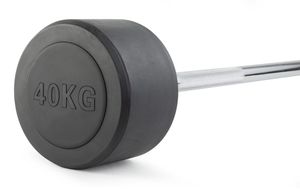Штанга неразборная обрезиненная 40 кг. Прямой гриф. VictoryFit VF-DX4400