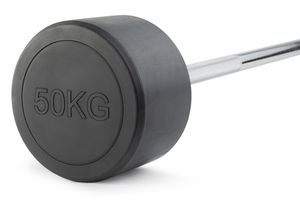 Штанга неразборная обрезиненная 50 кг. Прямой гриф. VictoryFit VF-DX4500