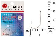 Крючок HIGASHI Kantuki Keiryu #4 White nickel