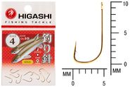Крючок HIGASHI Sode ringed #4 Gold