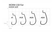 Офсетные крючки VANFOOK Worm-55B Flat #3/0 NS black