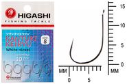 Крючок HIGASHI Kantuki Keiryu #8 White nickel