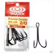 Двойники VANFOOK DW-42B long #2/0 stealth black