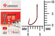 Крючок HIGASHI Akitakitsune ringed #2.5 Red