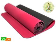 Коврик для йоги и фитнеса 183 х 61 х 0,6 мм GO DO :TPE-6MM  (Красно-черный - К+Ч) GETSPORT 00071
