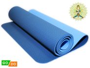 Коврик для йоги и фитнеса 183 х 61 х 0,6 мм GO DO :TPE-6MM  (Синий - С+С) GETSPORT 00071